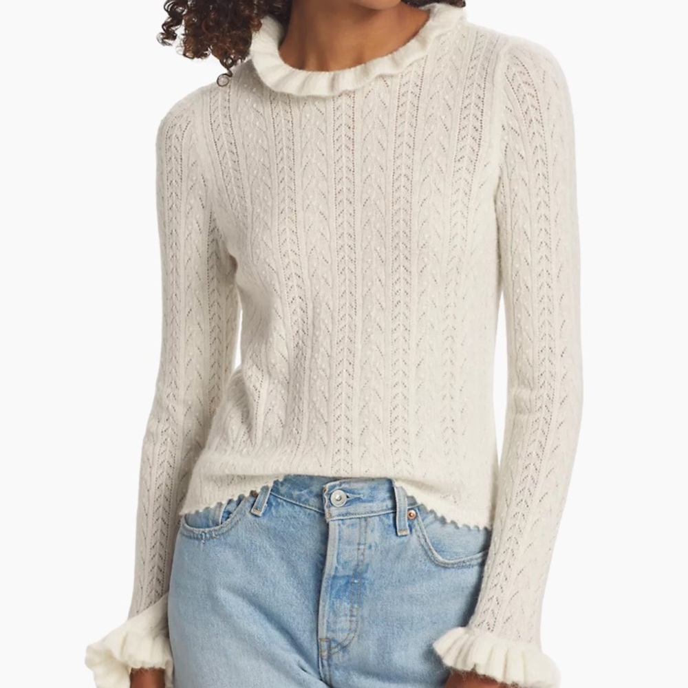 DÔEN Eliana Ruffled Pointelle Small